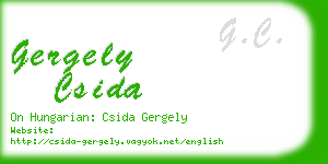 gergely csida business card